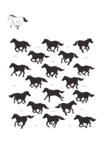 大人パズル シルエットクイズイラスト