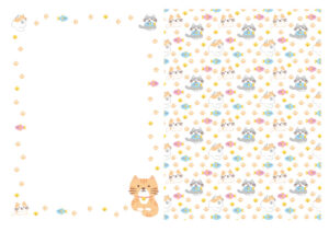 しょしゃれんしゅうちょう1上　なまえカードイラスト