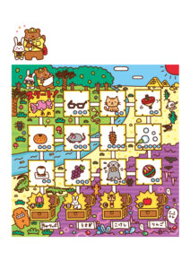 家族で遊ぼう 点つなぎひろば2015年4月号しりとりイラスト