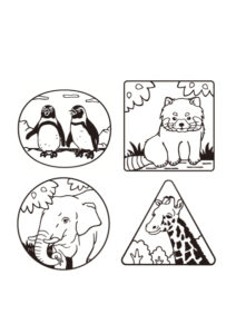 家族で遊ぼう 点つなぎひろば2015年8月号間違い探しイラスト　動物スタンプ